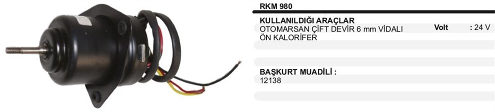 ITHKM980-Kalorifer Motoru