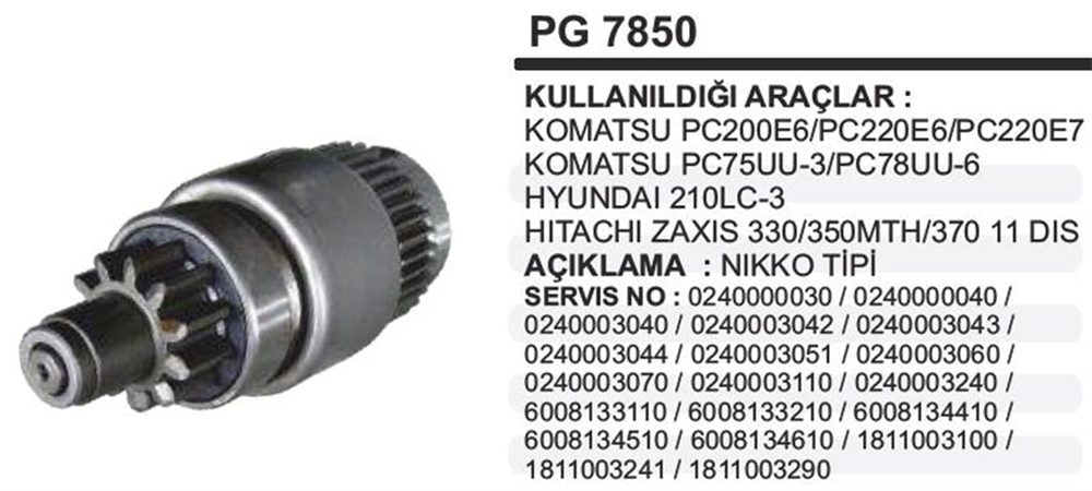 ITHMDPG7850-Marş Dişlisi