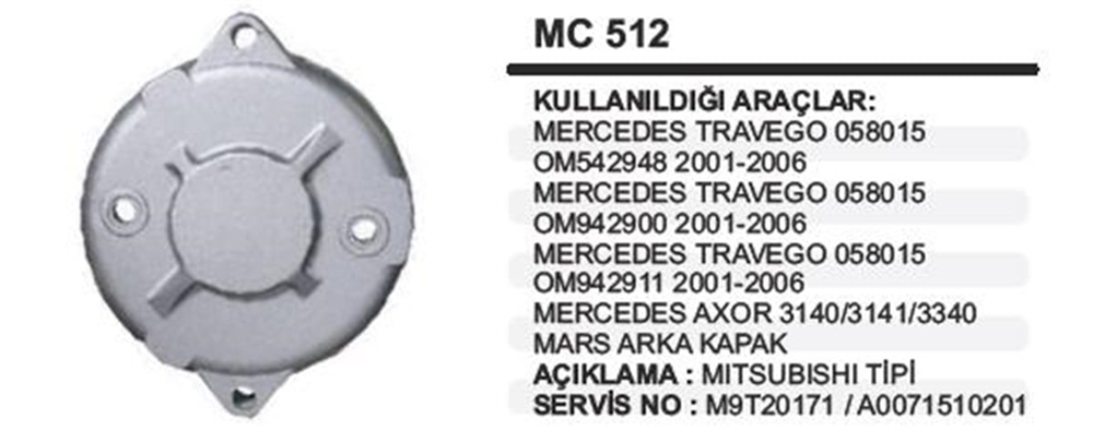 ITHMKMC512-Marş Arka Kapağı