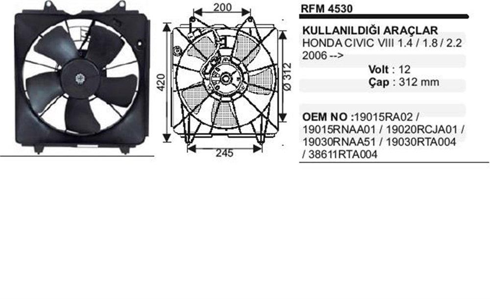 ITHRFM4530-Fan Motoru