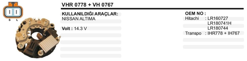 ITHWWIHR778+IH767-Diyot Tablası