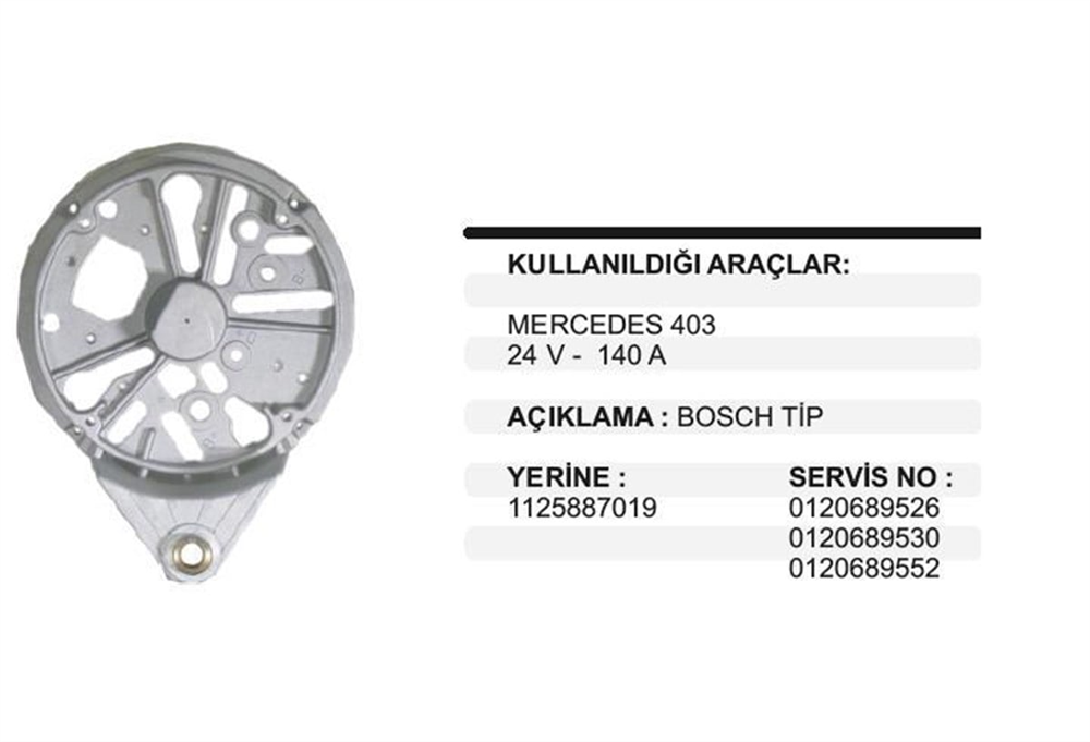 ITHXDK400-Alternatör Arka Kapak