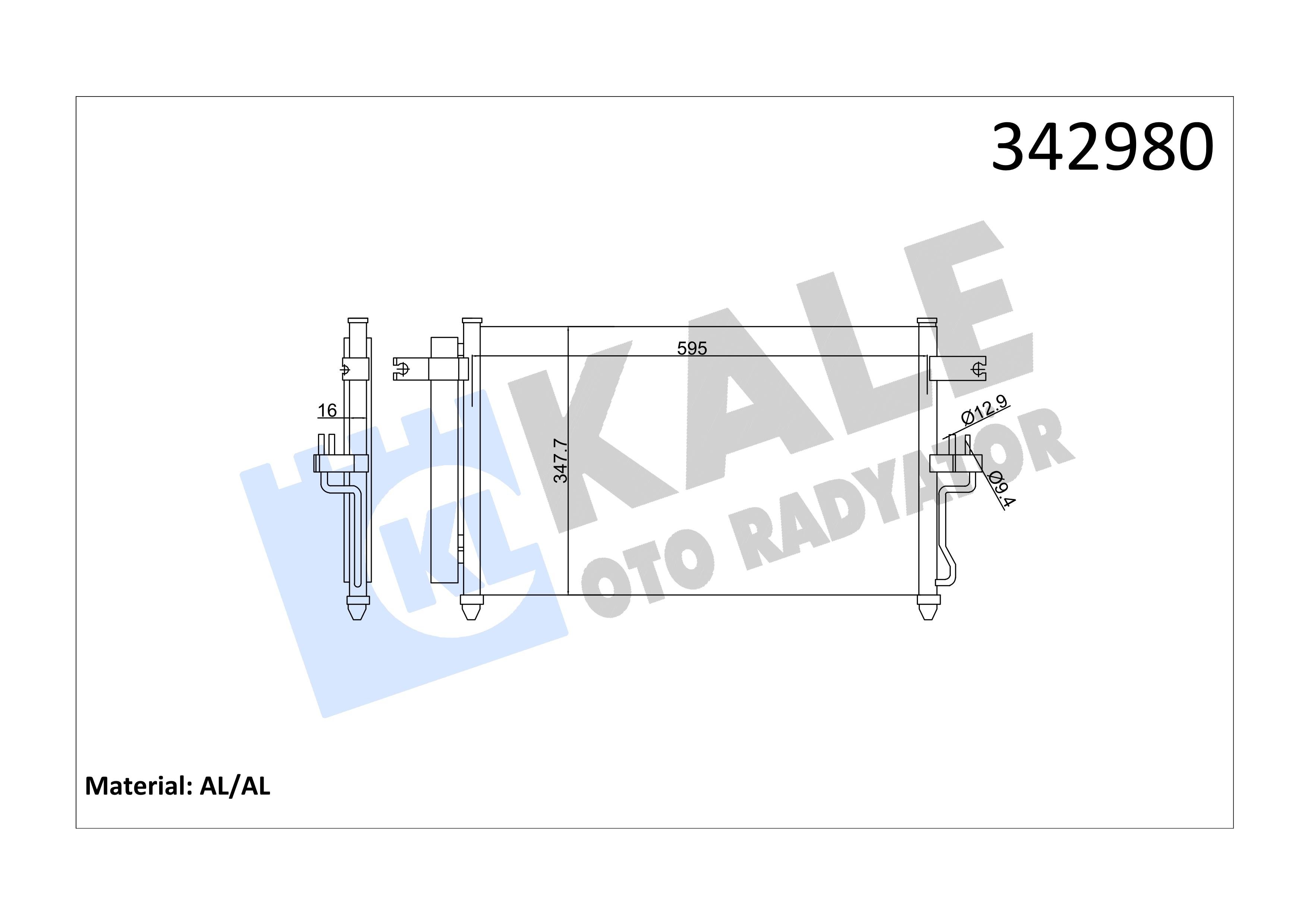 KALE342980-Klima Radyatörü (Kondenser)