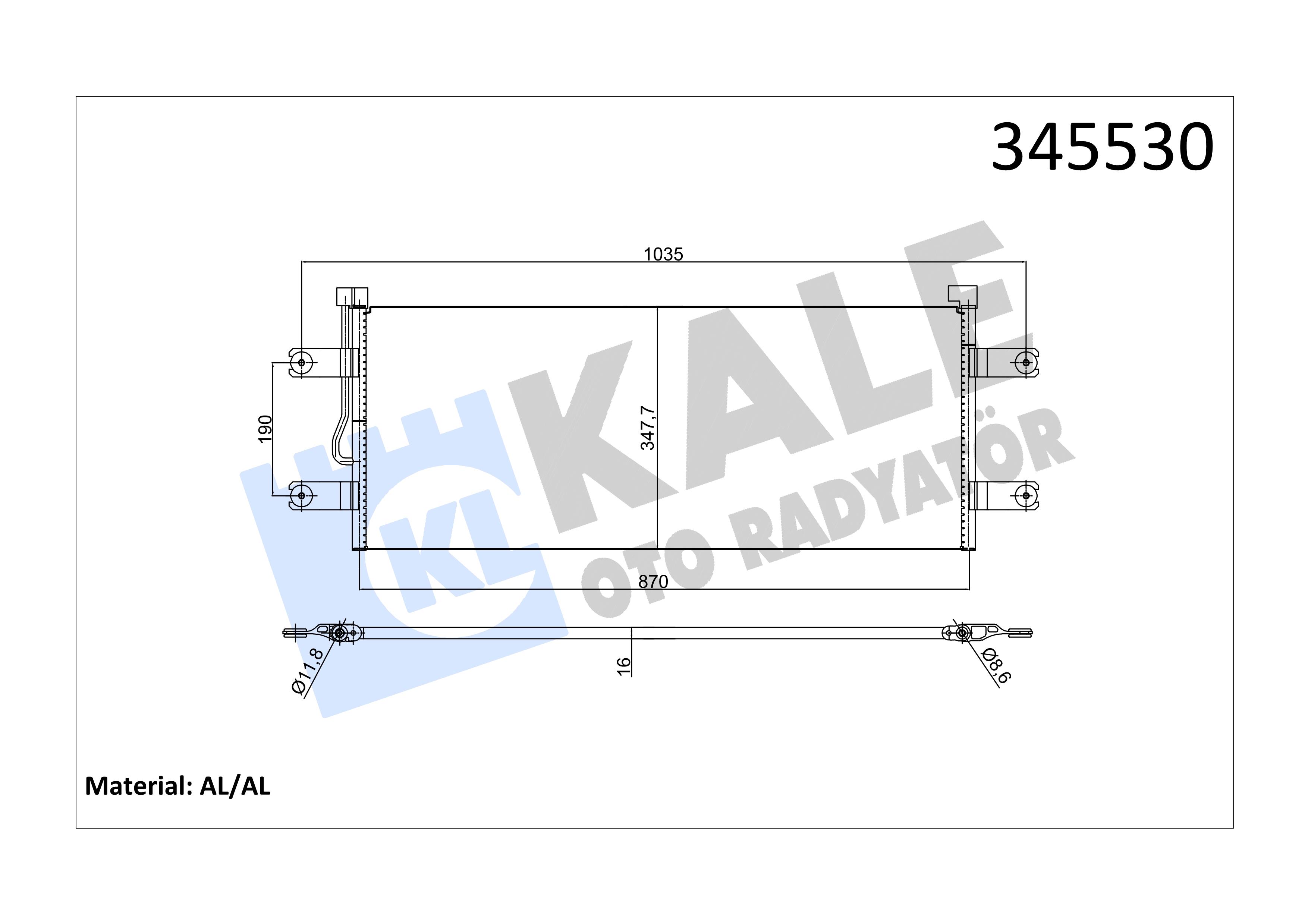 KALE345530-Klima Radyatörü (Kondenser)