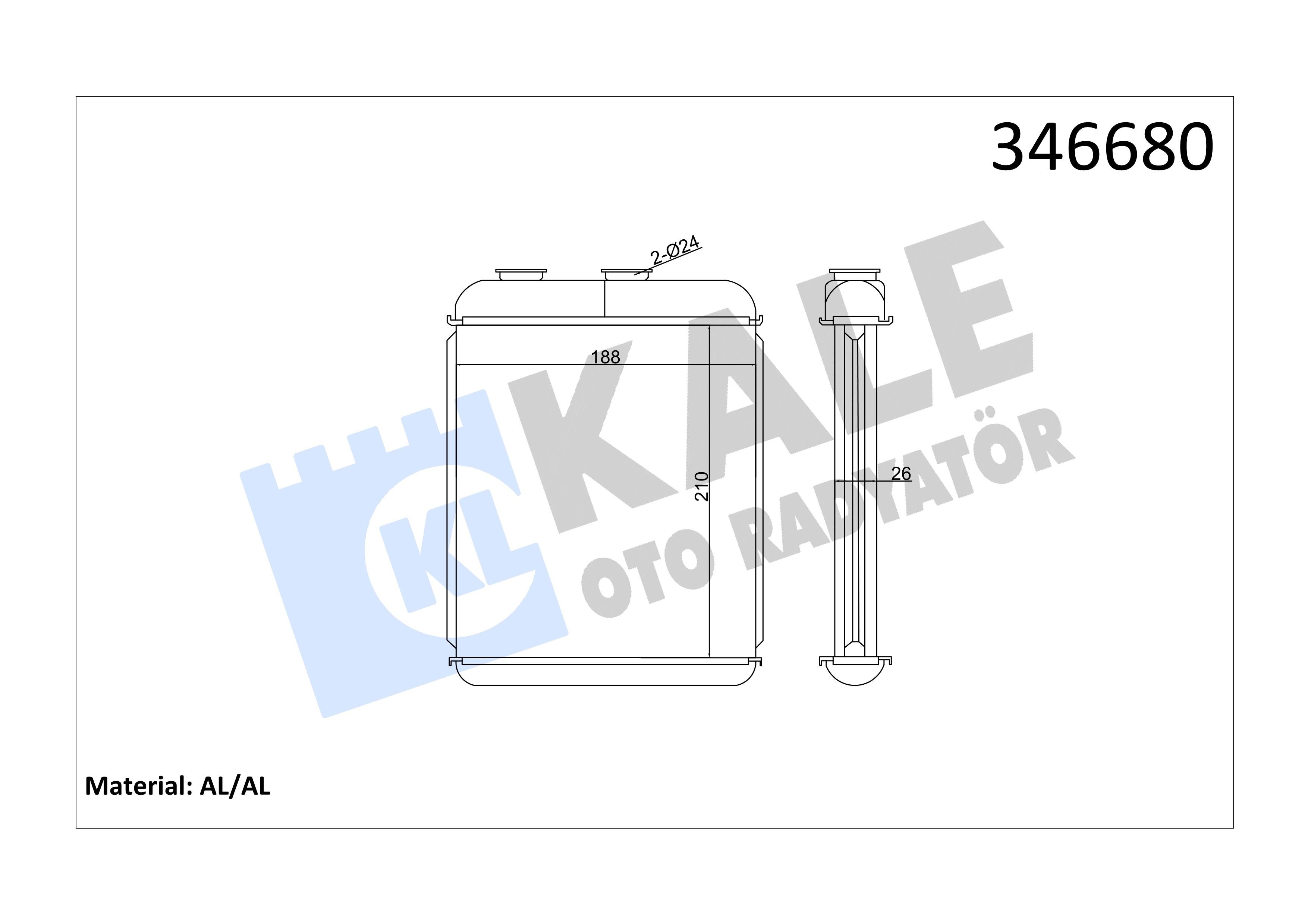 KALE345590-Klima Radyatörü (Kondenser)