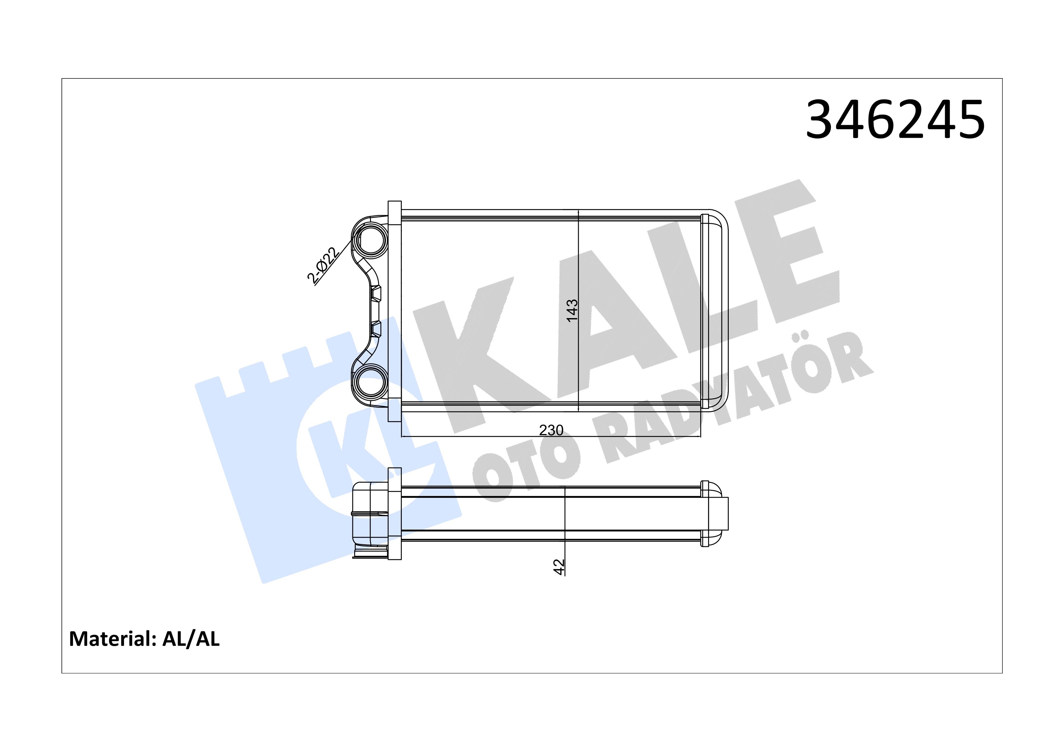 KALE346245-Kalorifer Radyatörü