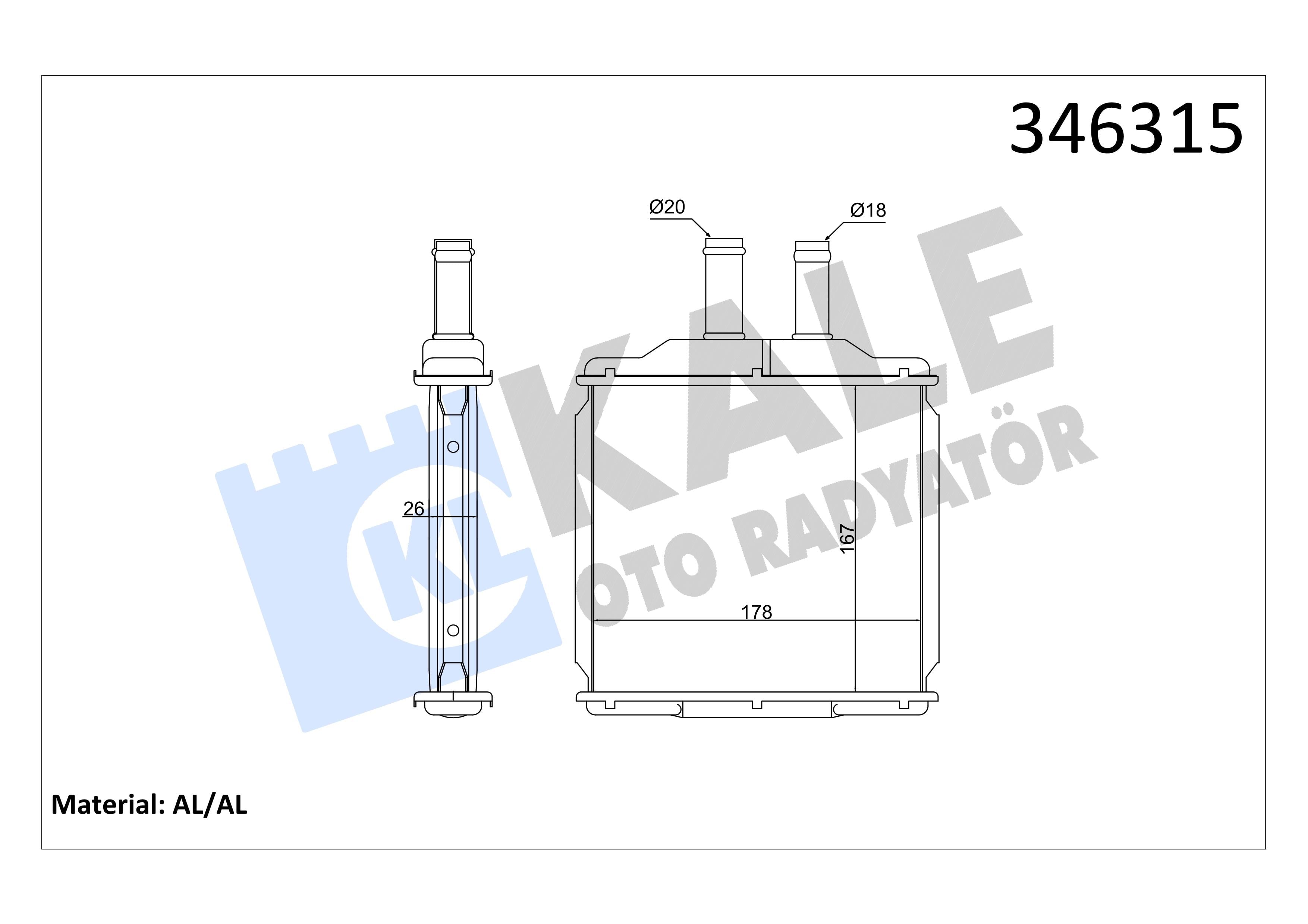 KALE346315-Kalorifer Radyatörü