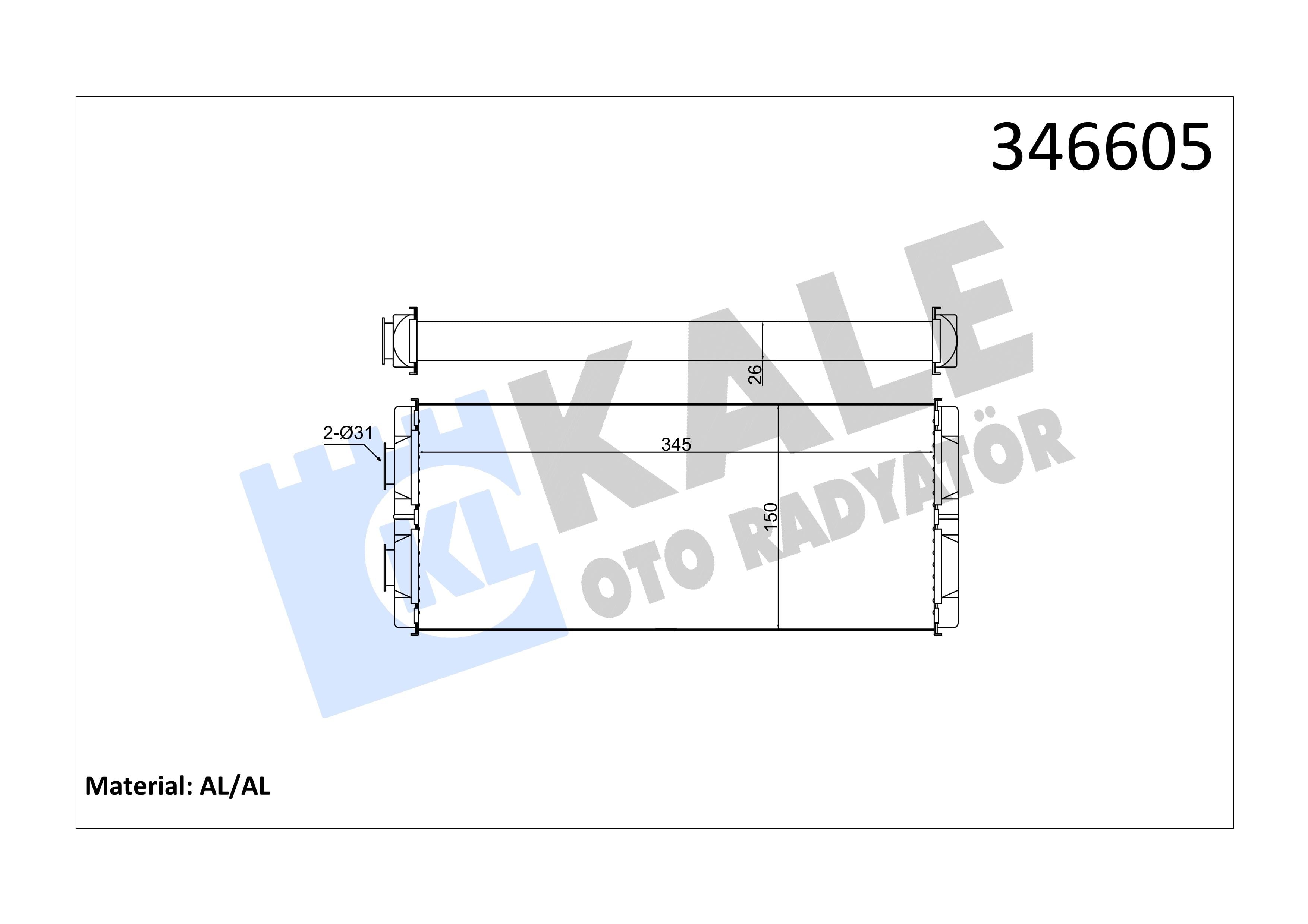 KALE346605-Kalorifer Radyatörü