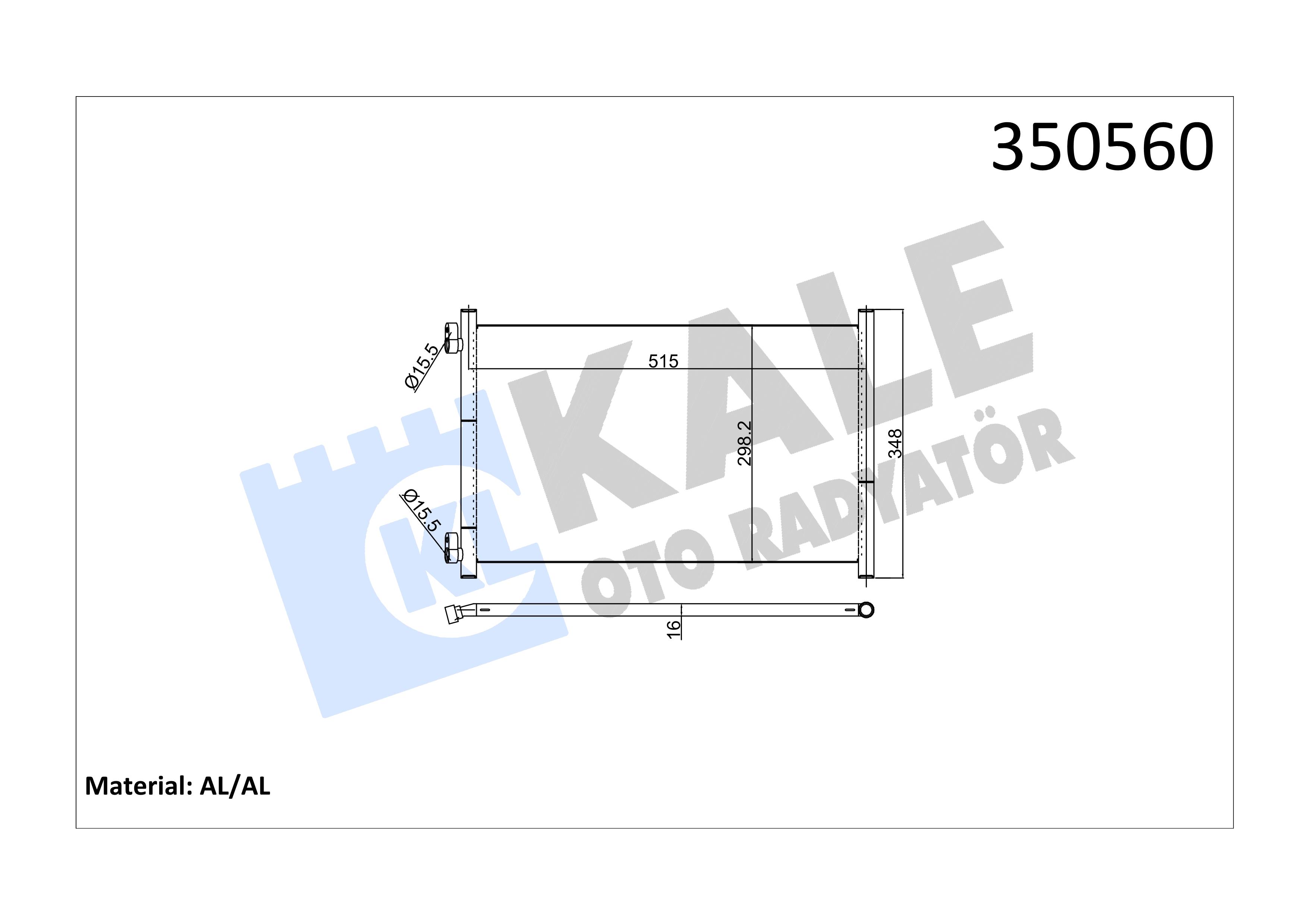 KALE350560-Klima Radyatörü (Kondenser)