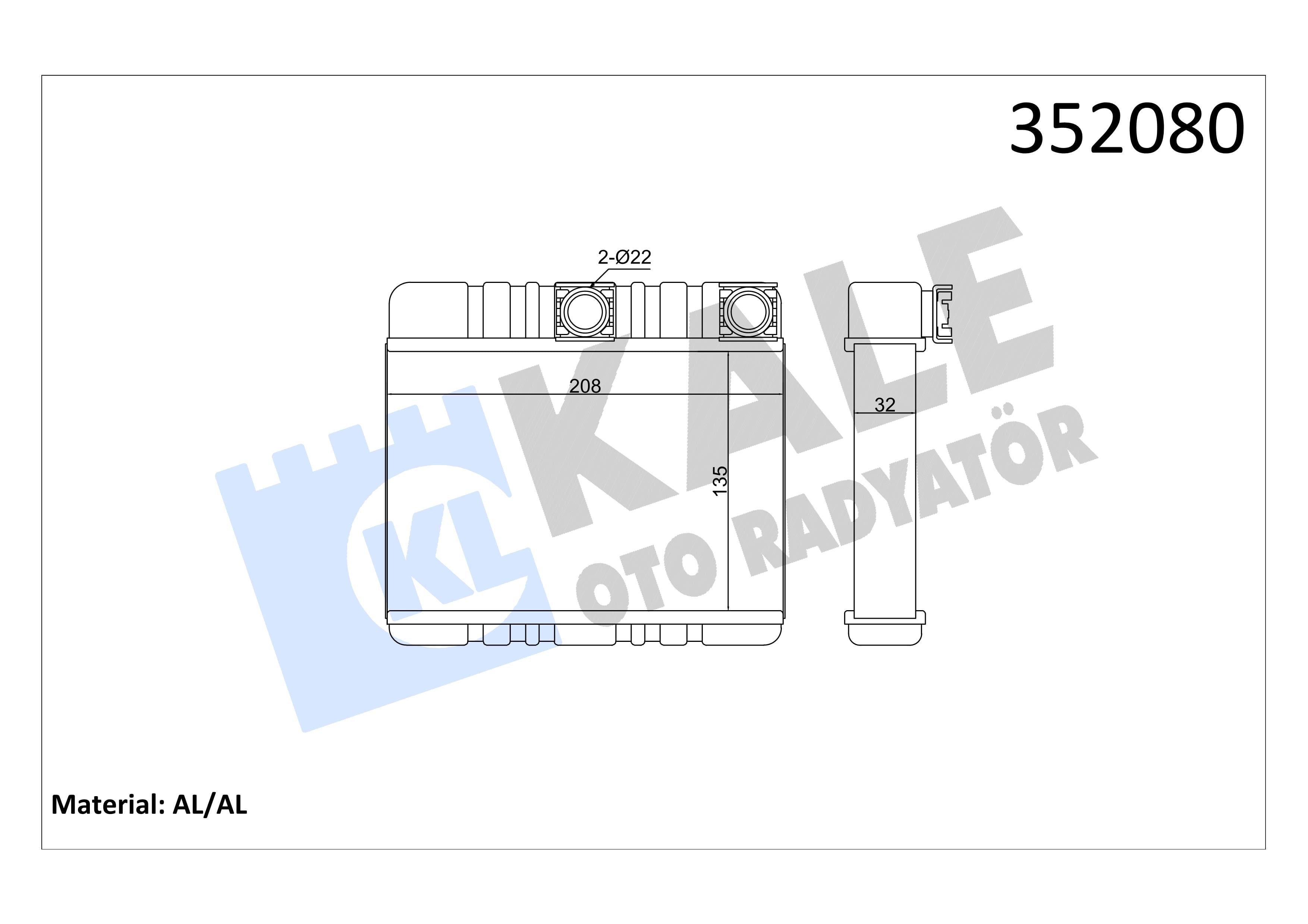 KALE352080-Kalorifer Radyatörü