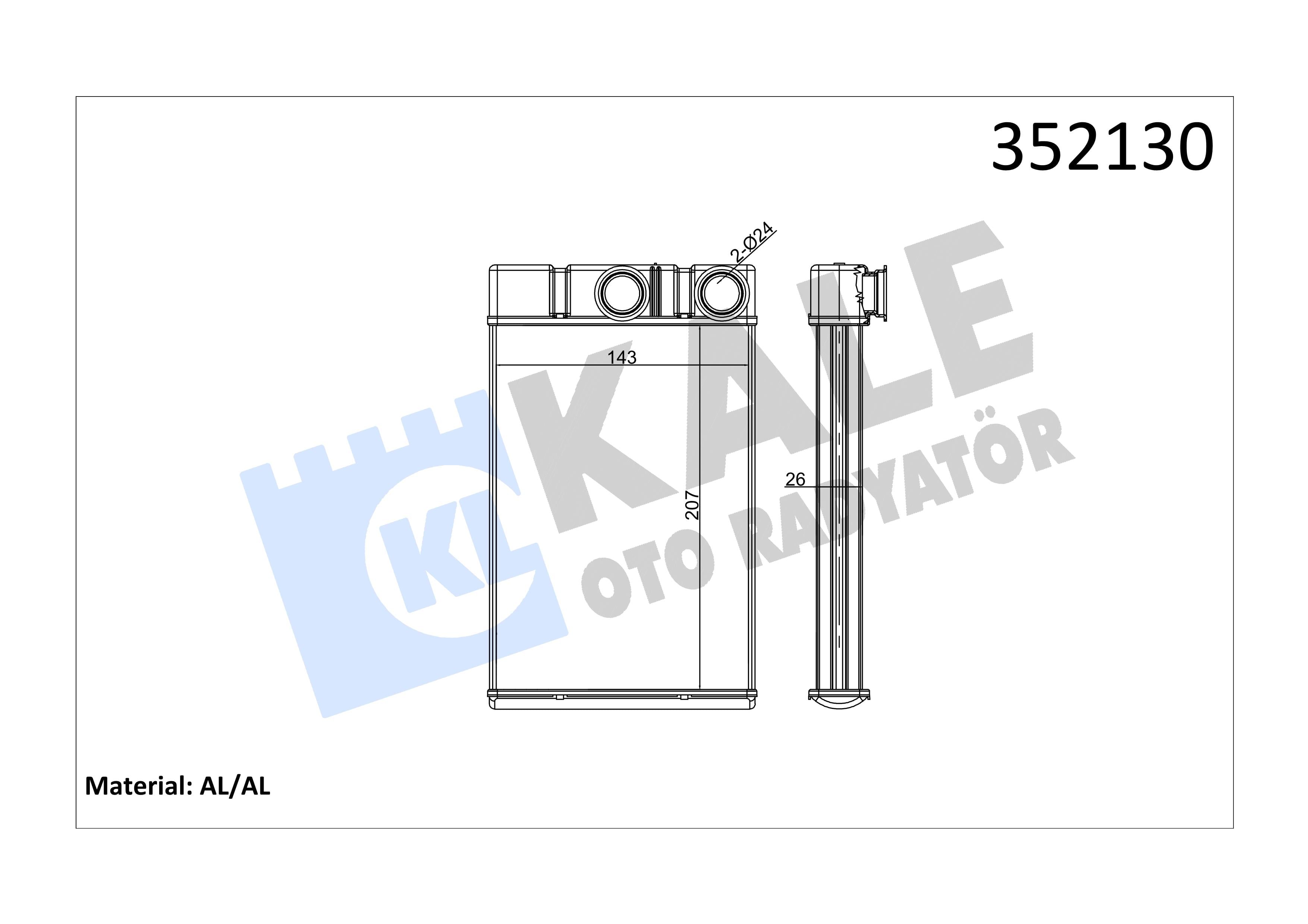 KALE352130-Kalorifer Radyatörü