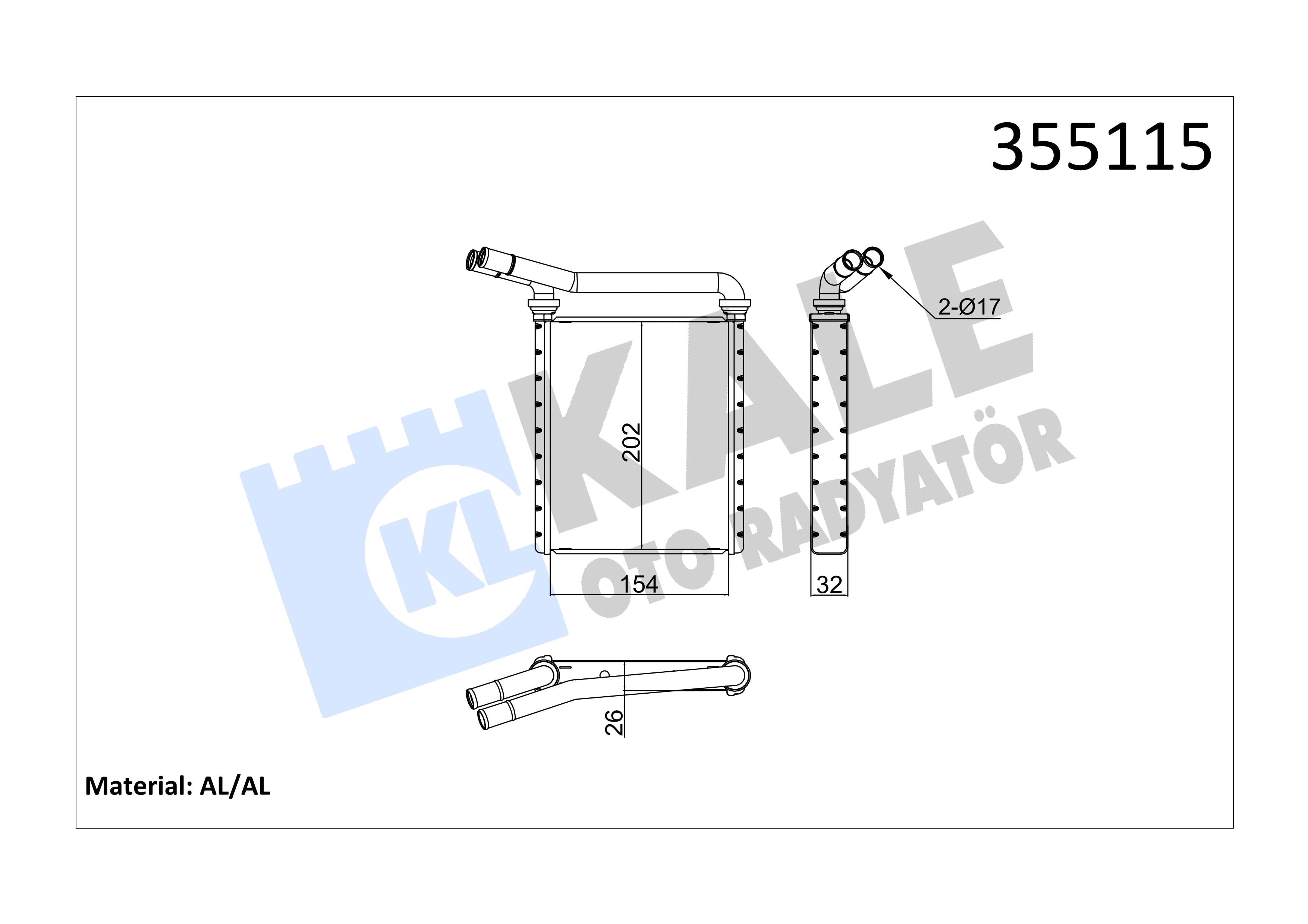 KALE355115-Kalorifer Radyatörü