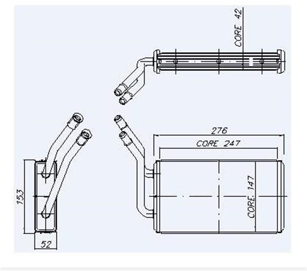 Kalorifer Radyatörü Ford Transit T15 Turbo Klimasız V184 V347 2 2/2 4