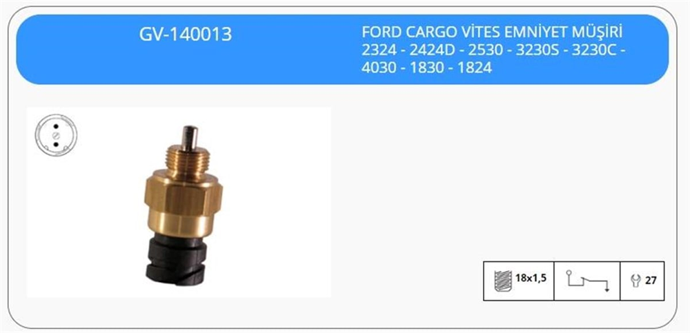 KLFGV140013-Geri Vites Müşürü