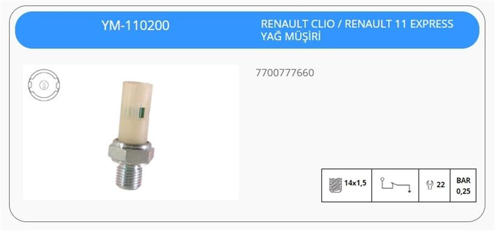 KLFYM110200-Yağ Müşürü