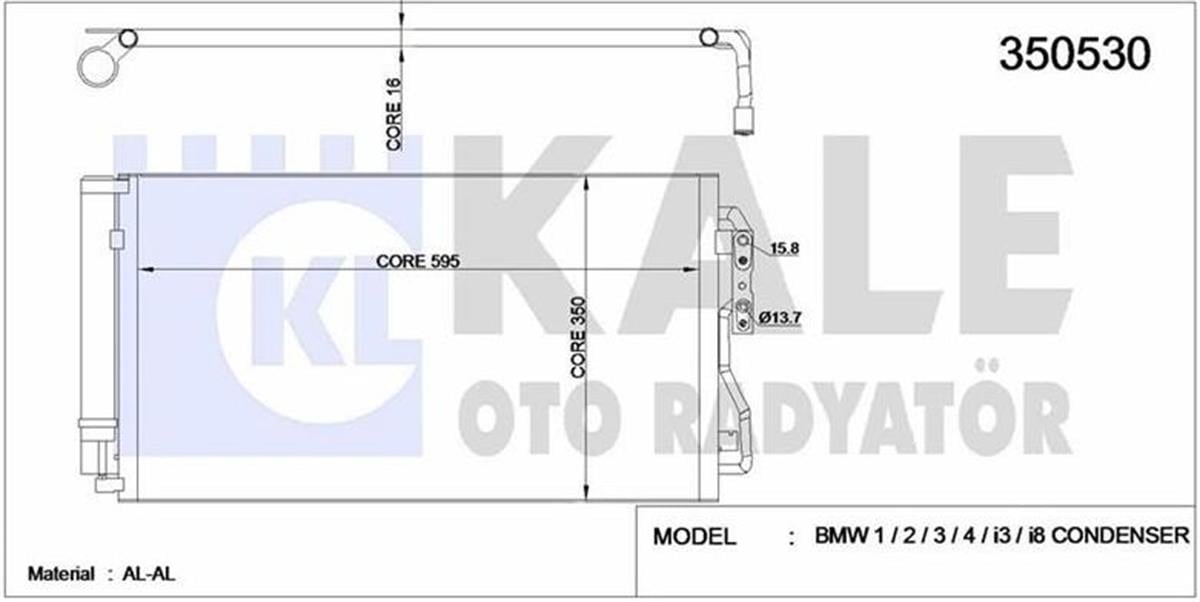 Kliıma Radyatörü Bmw 1 Serisi F20 F21 116 D 10 F30 | Kale 350530