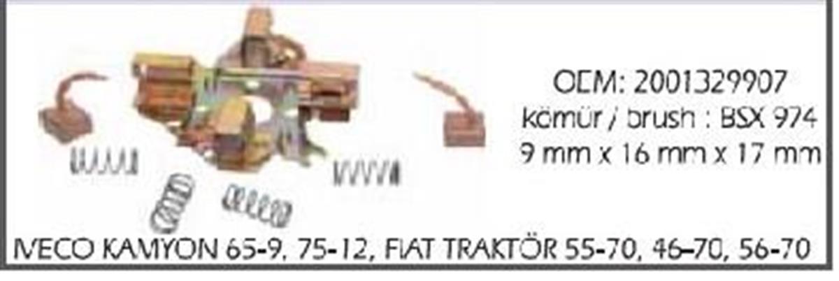 Kömür Yuvası Bosch Tip Bsx71 Mercedes Magırus Massey Ferguson Johndeere Case Bhb2027 2001329907 Mega Bo1011 | Mega Bo1011
