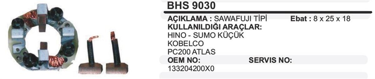 Kömür Yuvası Hino Kobelco Pc 200 Atlas Bhs9030