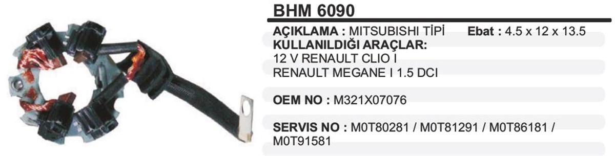 Kömür Yuvası Reno Kango Clio Dizel         Bhm6090