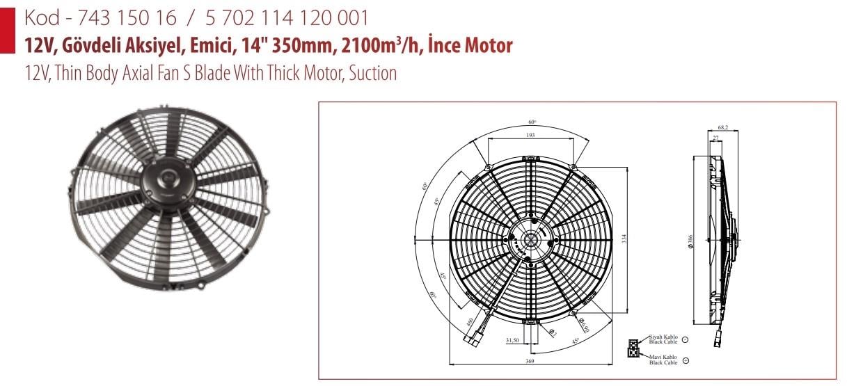 KORMAS5702114120001-Fan Motoru