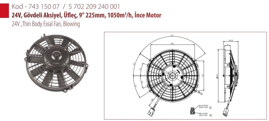 KORMAS5702209240001-Fan Motoru