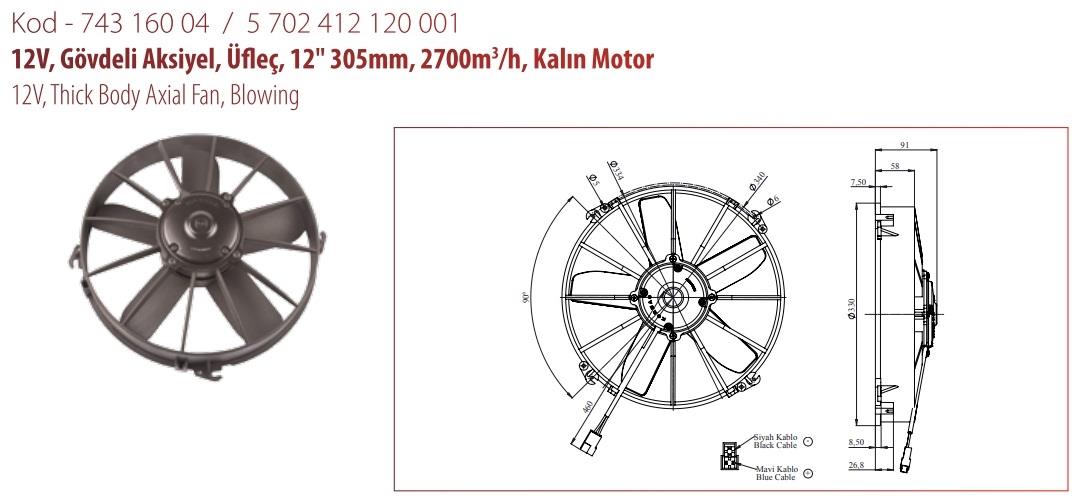 KORMAS5702412120001-Fan Motoru