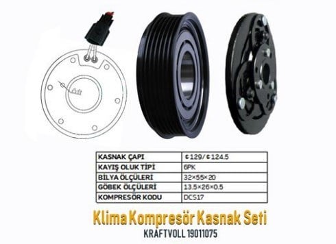 KRAFTVOLL19011075-Klima Kasnak Setleri
