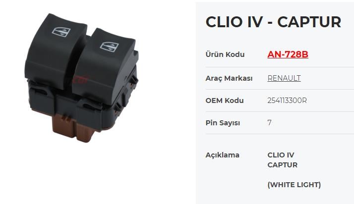 KRAWAN728B-Cam Anahtarları