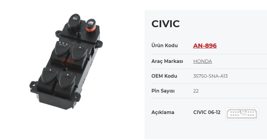 KRAWAN896-Cam Anahtarları