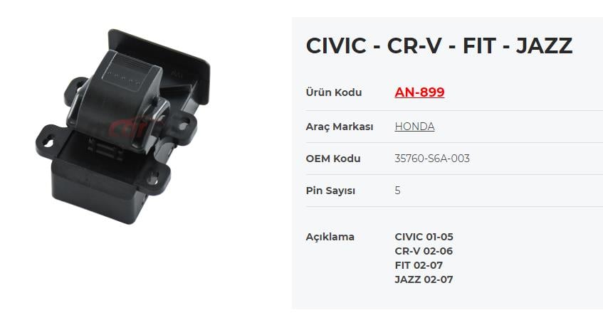 KRAWAN899-Cam Anahtarları