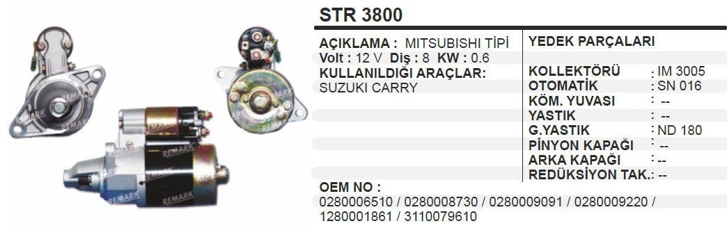 LDPSTR3800-Marş Motoru - Marş Dinamosu