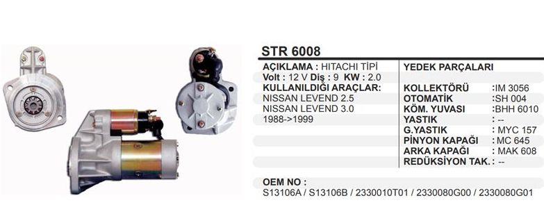 LEVMARKSTR6008-Marş Motoru - Marş Dinamosu