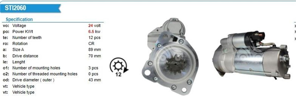 MAHLE11131876-Marş Motoru - Marş Dinamosu