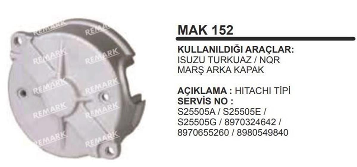 Marş Arka Kapak Isuzu Turkuaz Nqr