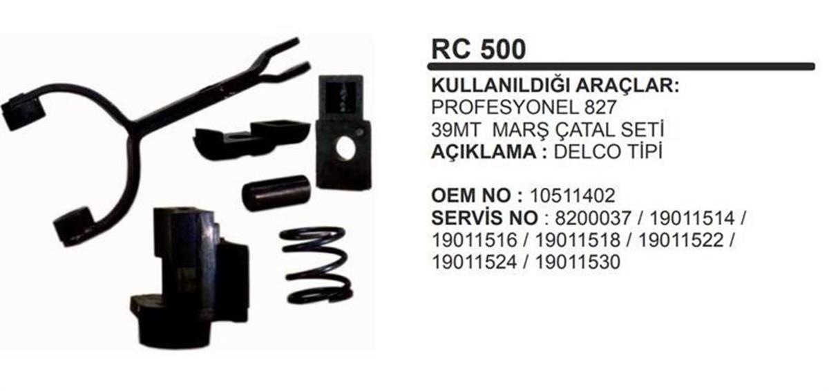 Marş Çatalı Seti Bmc Profesyonel 827 39Mt