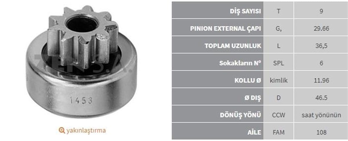 Marş Dişlisi 9Diş Jetsky Marin Mercury 25Hp Engınes 30 60 Hp 4 Stroke 9 9 15Hp 4 Stroke 99 (Ccw)