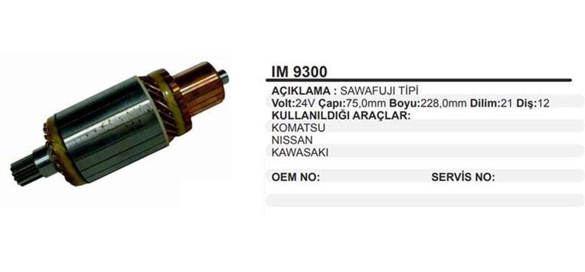 Marş Kollektörü 24V 12Diş Komatsu Nissan Kawasaki
