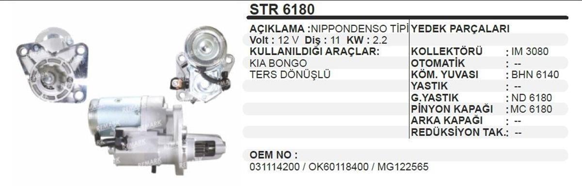 Marş Motoru 12V 11Diş Kia Bongo Pregio Ters Hı Besta Pregıo | Aes Str6180