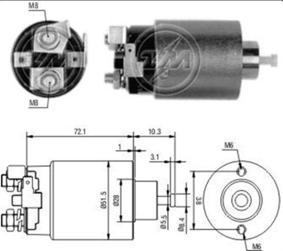 Marş Otomatiği 12V 2Delik Hyundai Accent L300 Mazda 323 626 | Genon Gnp2304