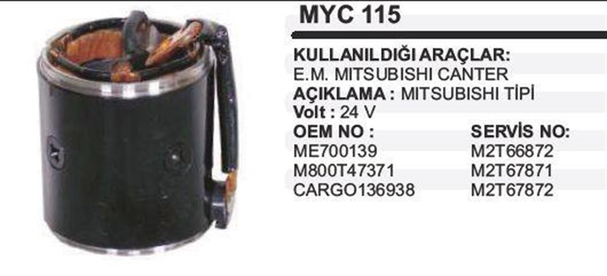 Marş Yastığı 24V Canter Em 76,5*75*85 Myc115 | Schenna Myc115