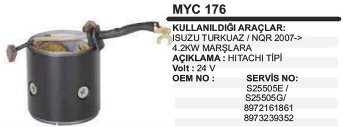 Marş Yastığı 24V Isuzu Turkuaz Myc176