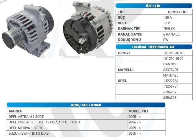 MARTEKALT24065N-Alternatör Dinamo