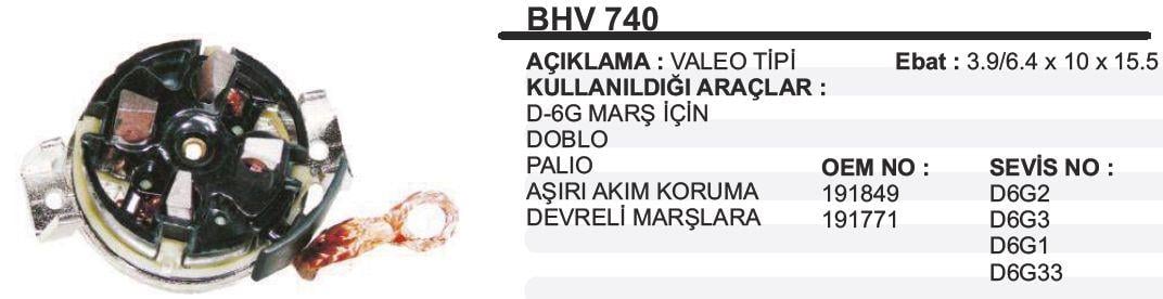 MARTEKBHV740-Marş Kömürü ve Kömür Yuvası