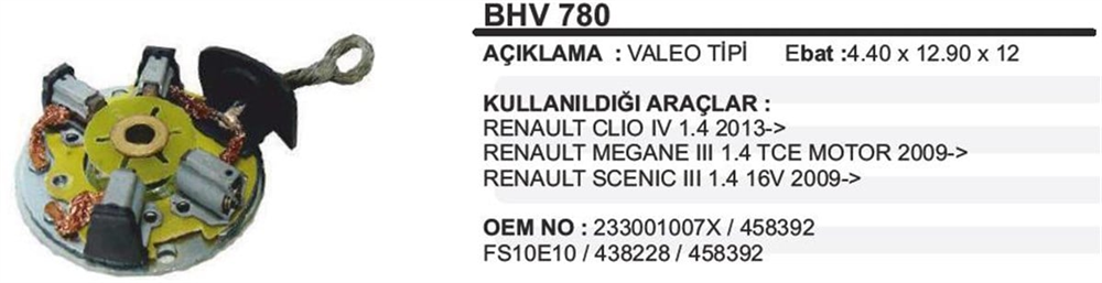 MARTEKBHV780-Marş Kömürü ve Kömür Yuvası