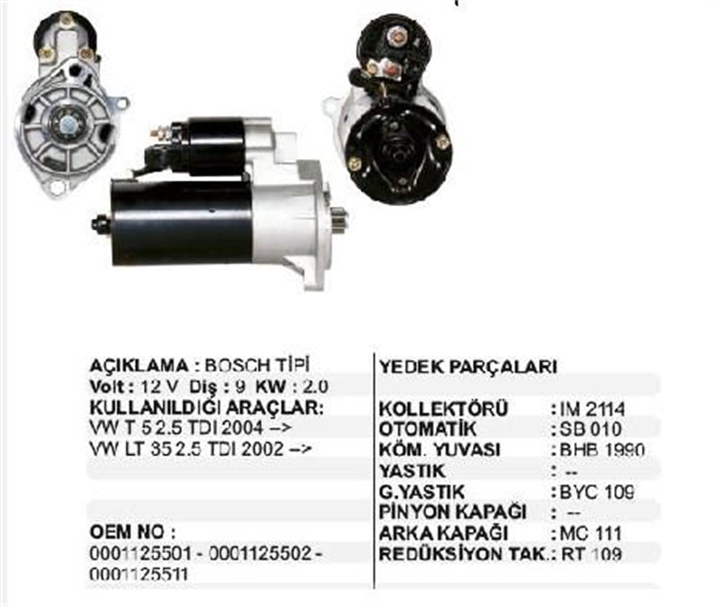 MARTEKSTR6600-Marş Motoru - Marş Dinamosu