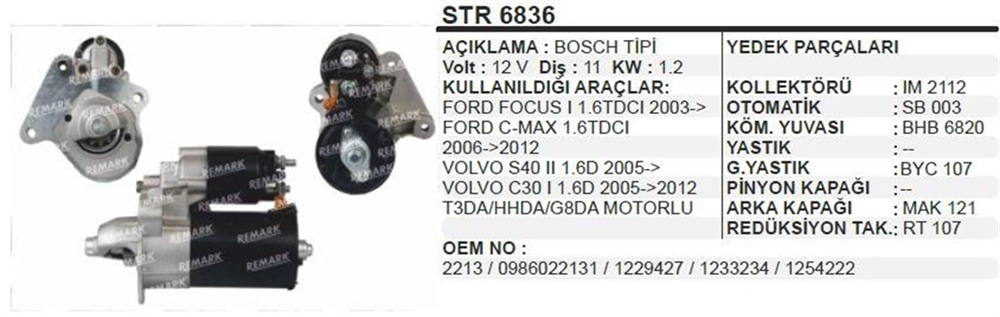 MEASTR110DIN230-Marş Motoru - Marş Dinamosu