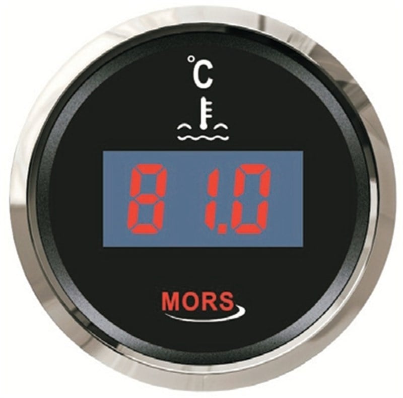 Mors Dijital Hararet Göstergesi 12-24 V Siyah 55mm