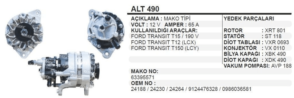 NEWALT490-Alternatör Dinamo