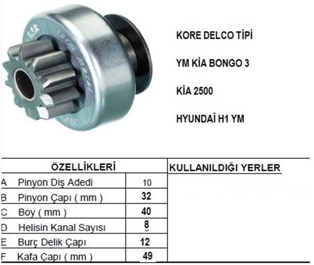 ORJDEL361454A160-Marş Dişlisi