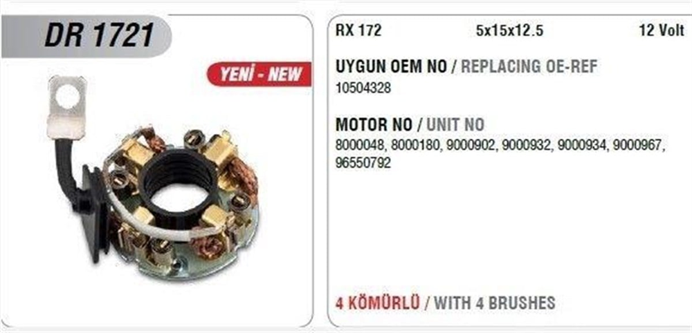 ORJDELCO3615925010-Marş Kömürü ve Kömür Yuvası